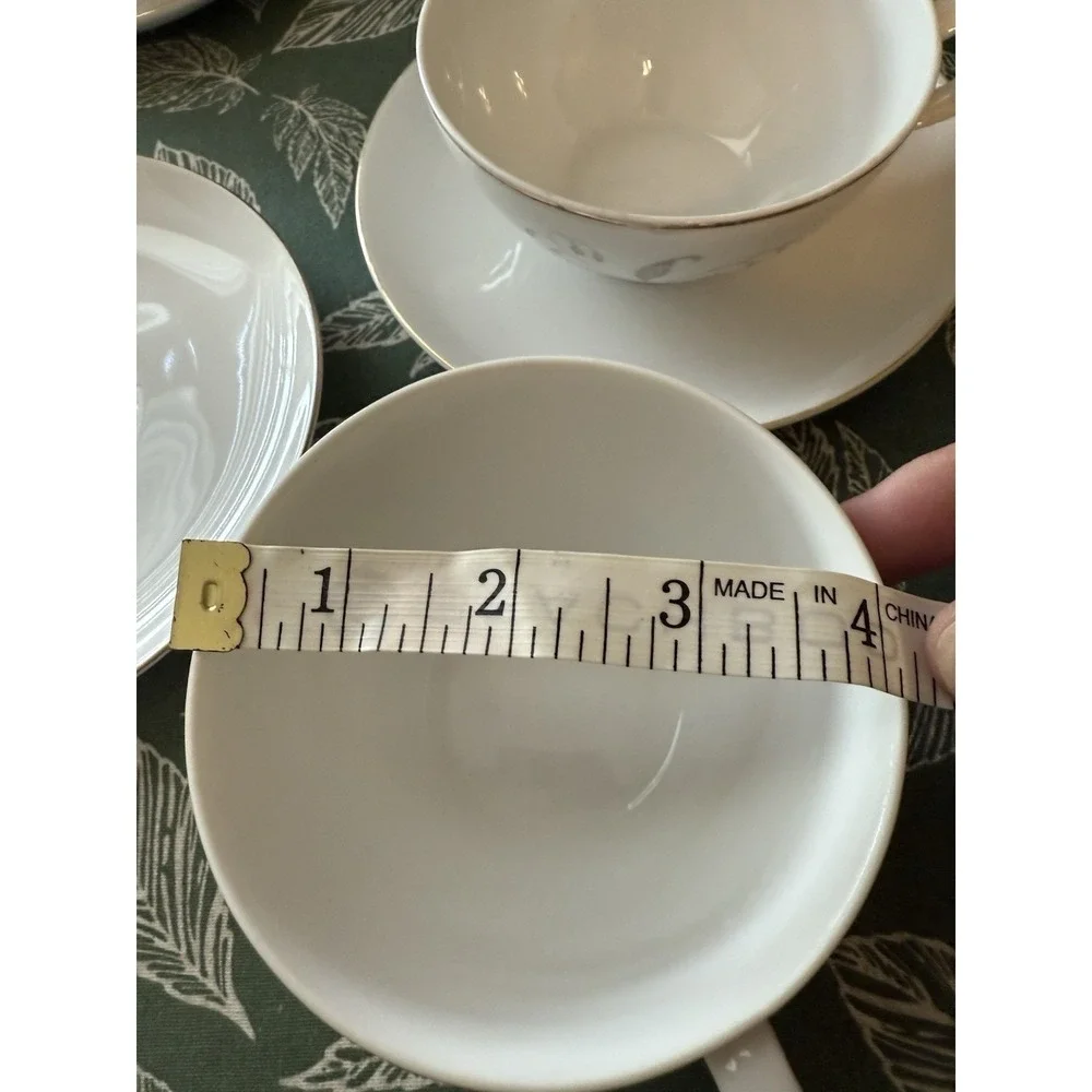 Kaysons Fina China Japan Vtg. Golden Rhapsody 1961 Cups & Saucers Set Of 6